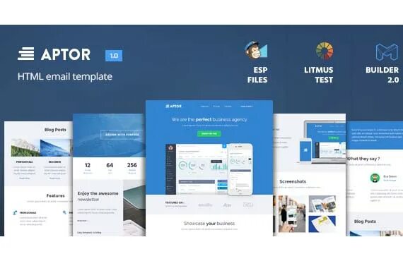 Html email tag. Шаблон builder. aptor. themeforest wordpress email template.