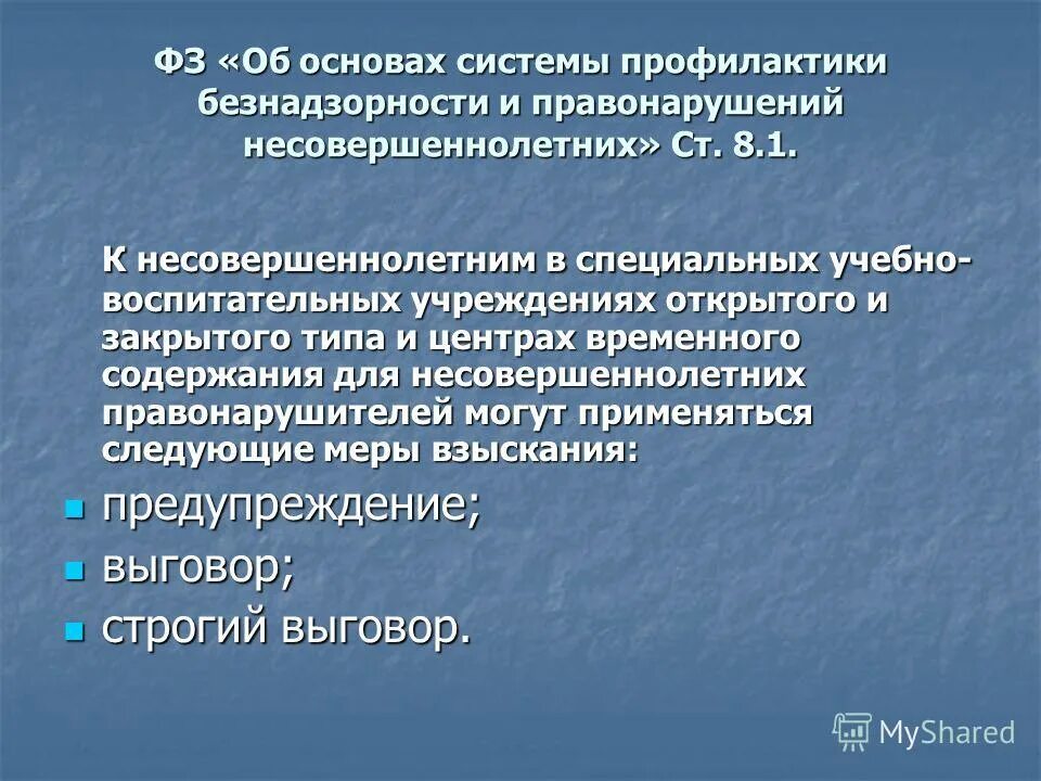 Воспитательное учреждение 1