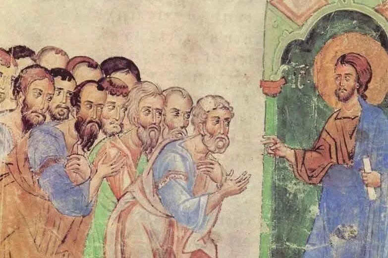 Проповедь бог есть. Иисус христос апостолы проповеди. проповедь апостолов иисуса христа икона. призвание апостола матфея икона, фреска. ученики иисуса христа 12 апостолов.