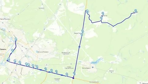 Маршрут 13 автобуса брянск