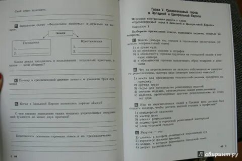 История средних веков 6 класс контрольные работы