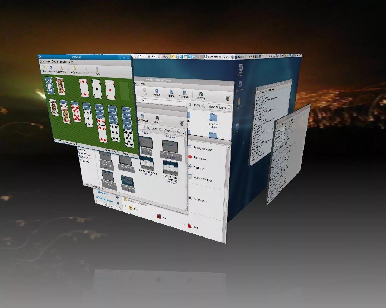 Навигация linux. Compiz linux. compiz fusion. compiz cube. compiz windows.