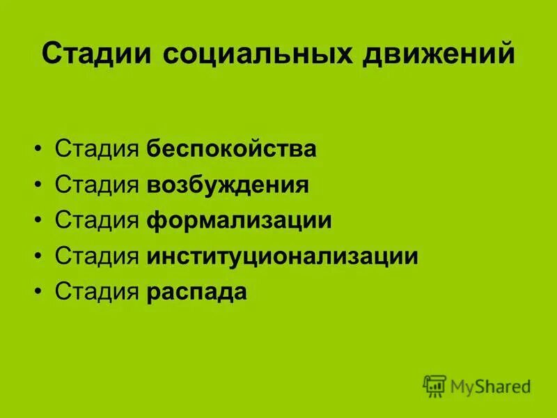 Социальные движения тест