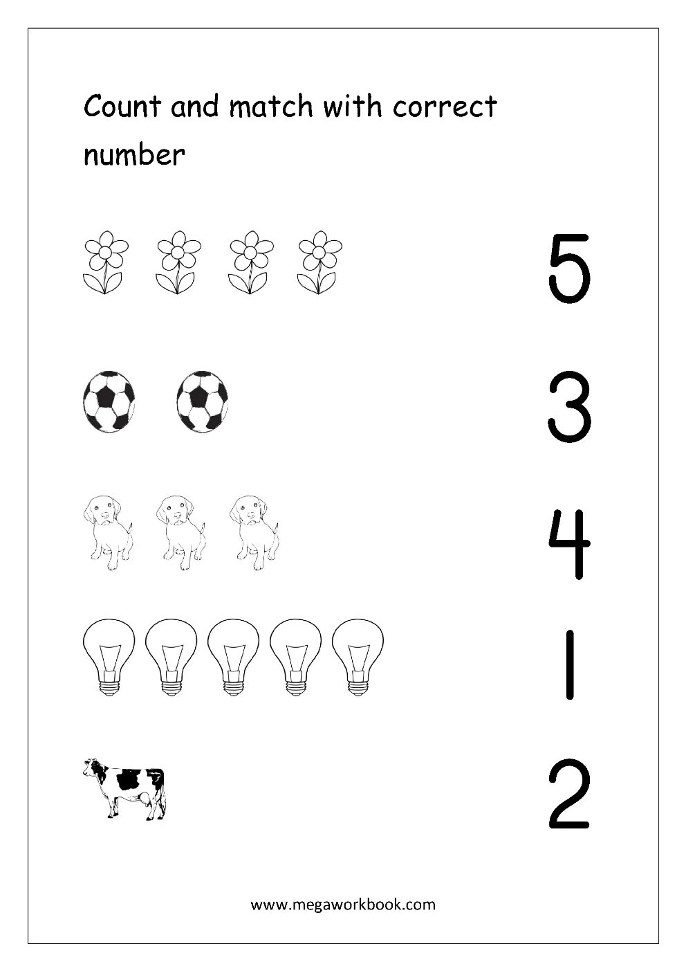 Count and Match. Count and Match Worksheets for Kids. Numbers matching Worksheet for Kids. Count and Match numbers Worksheet for Kindergarten. Each a from 1 to 5