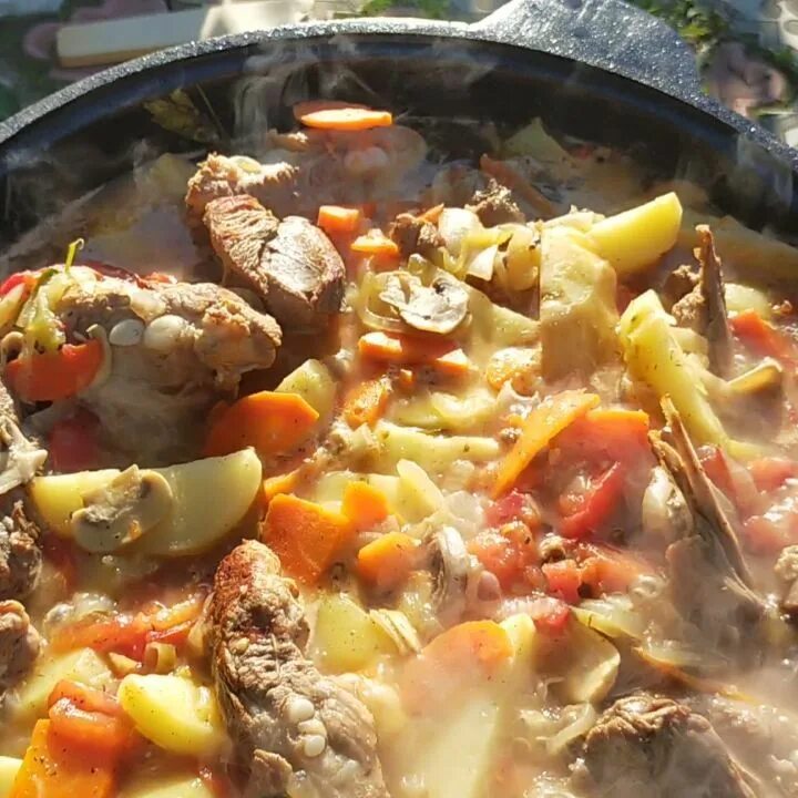 как приготовить жаркое в казане из свинины