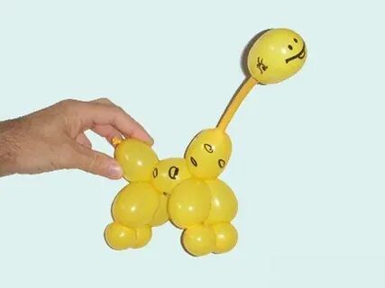 Собака из шарика колбаски схема для начинающих