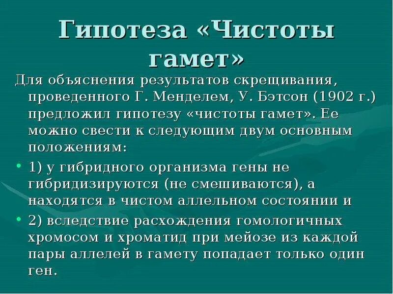 Гипотеза чистоты гамет менделя. Сущность гипотезы чистоты гамет. Основные положения гипотезы чистоты гамет. Гипотеза чистоты гамет менделя. Гипотеза чистоты гамет менделя.