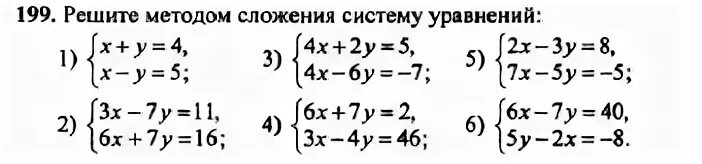 Метод сложения самостоятельная работа