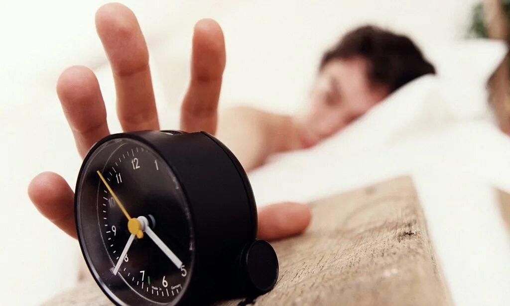 I get up my alarm clock