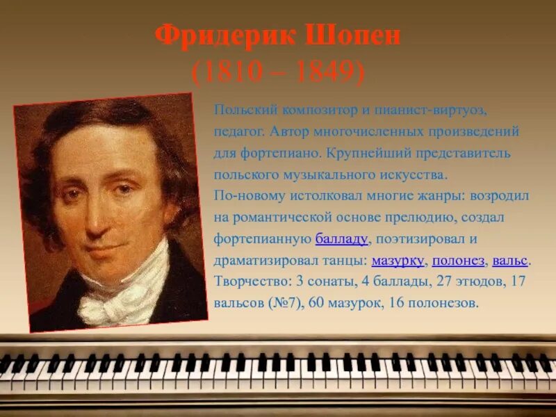 Сообщение о музыканте