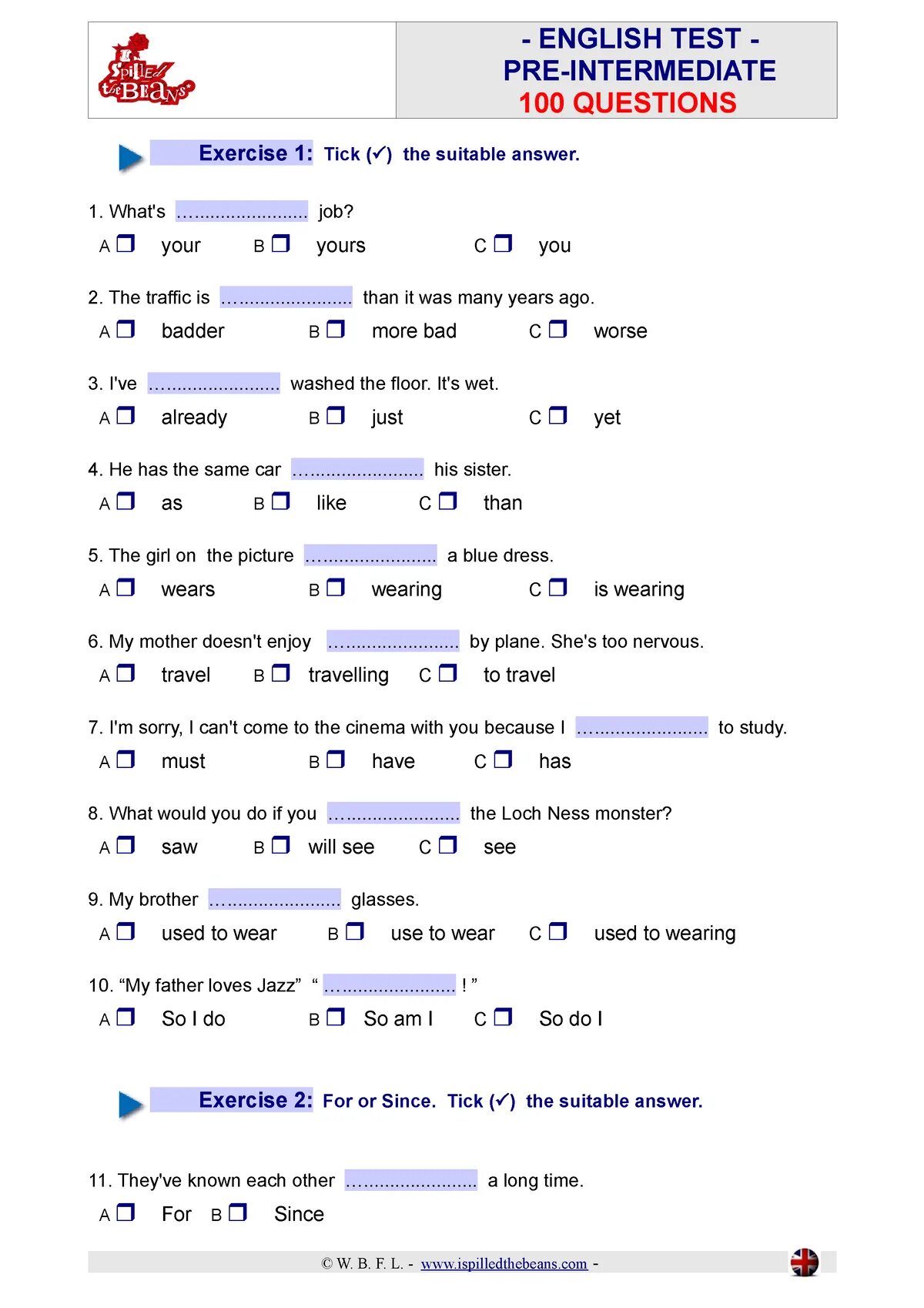 Questions test english. English Test pre Intermediate. Тест на уровень pre-Intermediate английского языка. English Test Intermediate 100 questions. Level Test 1a Elementary ответы.