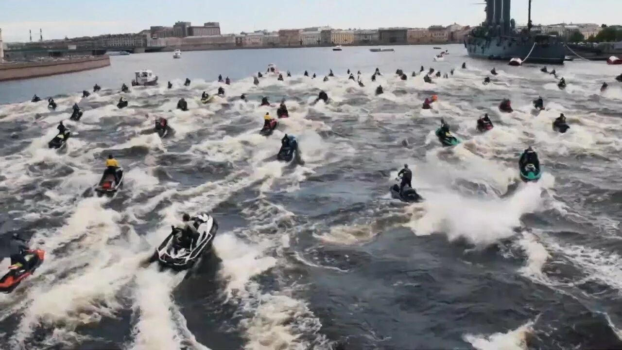 Открытие гидросезона в Санкт-Петербурге 2022. Водный мотоцикл в канале Питера. Фестиваль гидроциклов Санкт Петербург. Полное видео открытие