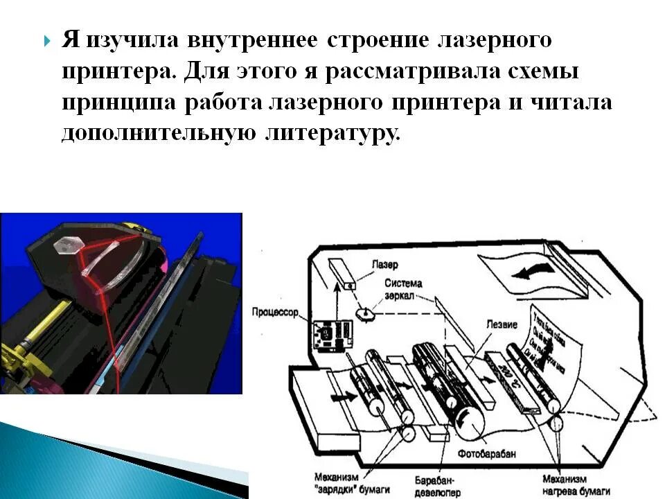 Принцип работы лазерного принтера схема. Лазерный принтер схема строения. Лазерный принтер конструкция внутреннего строения. Принцип работы лазерных принтеров принтеров схема.