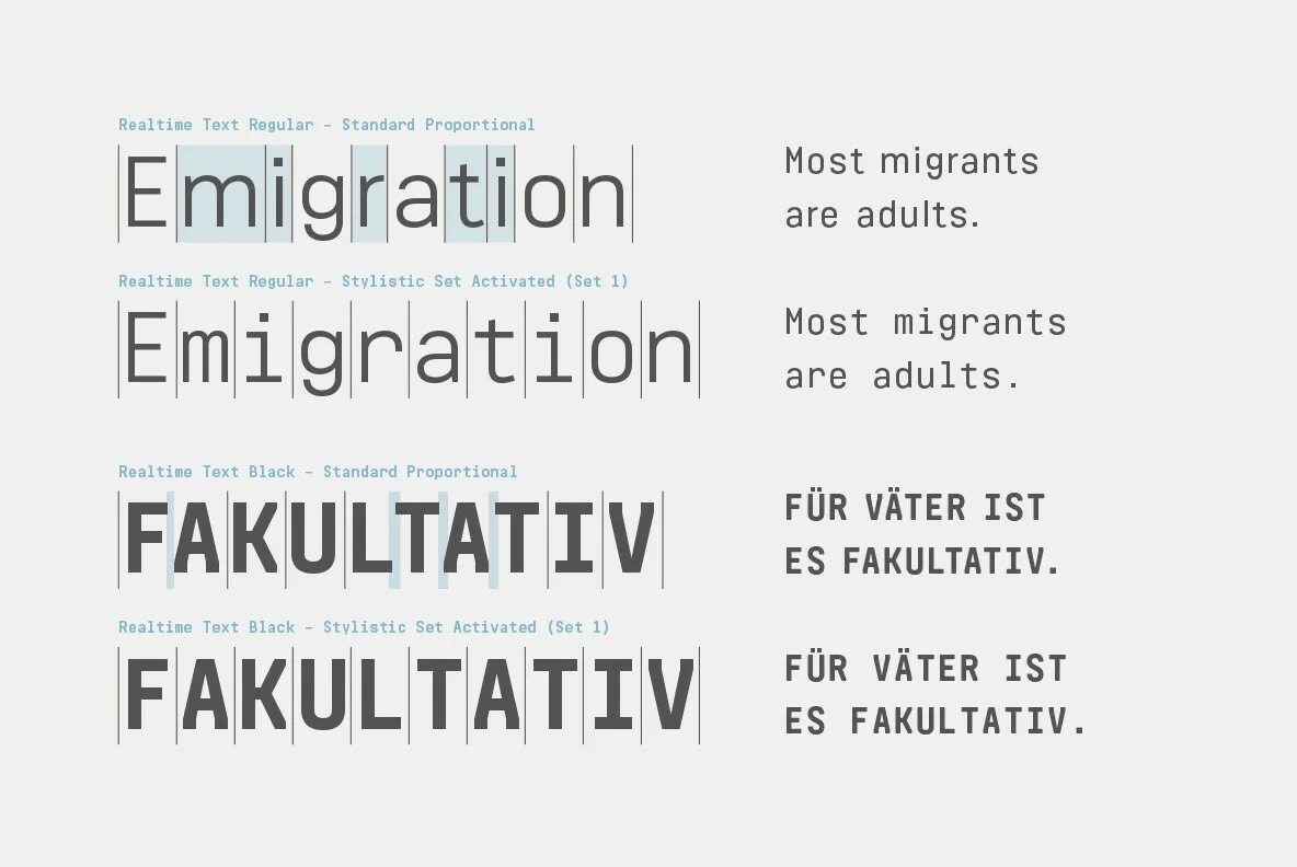 Font text