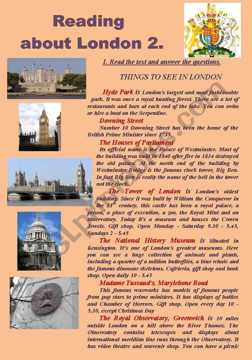 Text about london. Text about london