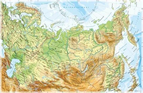 Алтайские горы на контурной карте