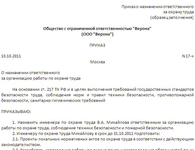 Проверка выполнения должностных обязанностей