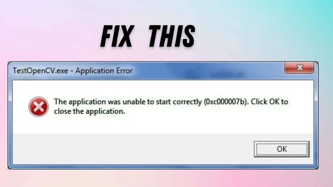 Unable to start application. Ошибка 0xc000007b. 0xc0000005. Unable to Cast function to TWEENINFO. The application was unable