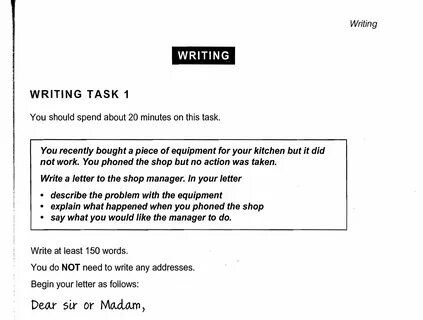 Letter writing tasks