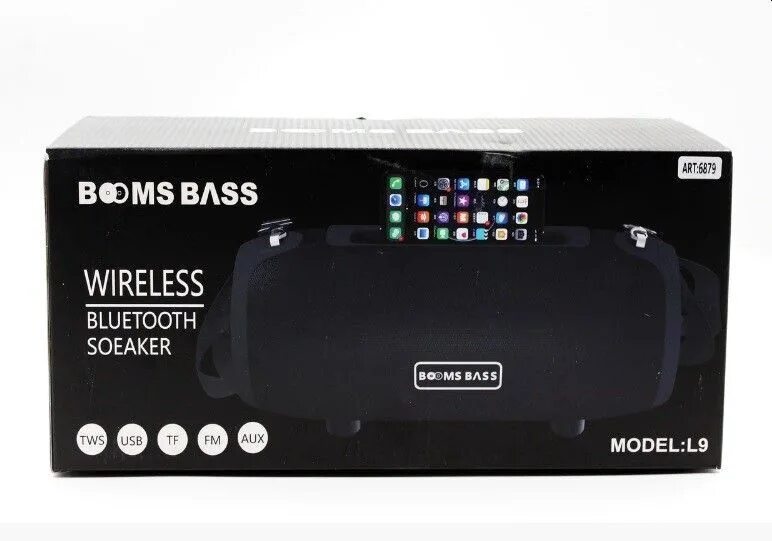 Портативная колонка BOOMS BASS L3, черная - купить в интернет-магазине по низкой