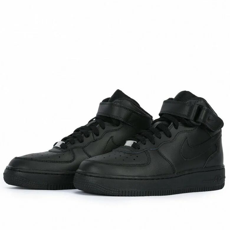 Мужские кроссовки air force 1. Nike Air Force 1 Black. Nike Air Force 1 черные. Найк АИР Форс 1 высокие черные. Найк АИР Форс мужские черные.