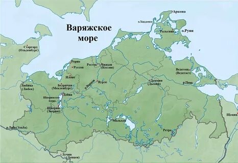 Города полабских славян в XII веке (ныне - Померания). 