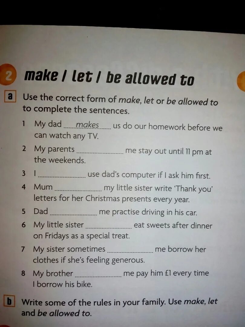 Choose the correct form of the word. Задания на be allowed to. Be allowed to упражнения. Make Let задания. Make и Let в английском языке.