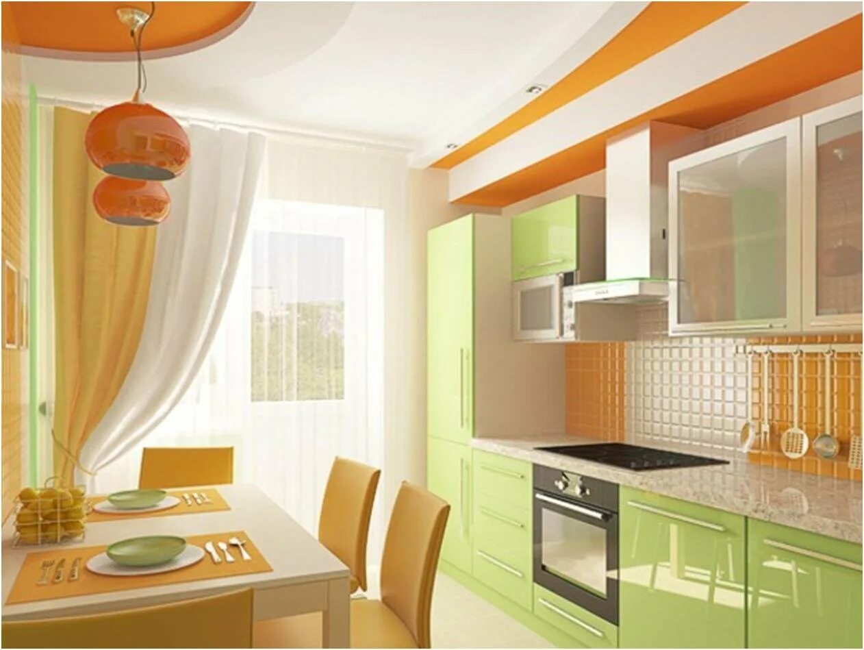Интерьер кухни. Оранжевая кухня в интерьере. Маленькая кухня в оранжевом цвете. Кухня в оранжево зеленом цвете. Ремонт кухни ответы