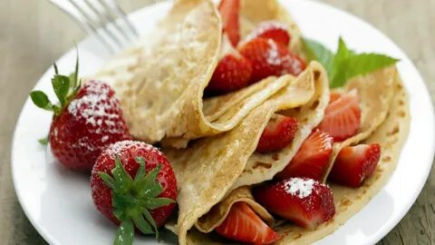 Оладьи с клубникой фото - Coffeebull.ru