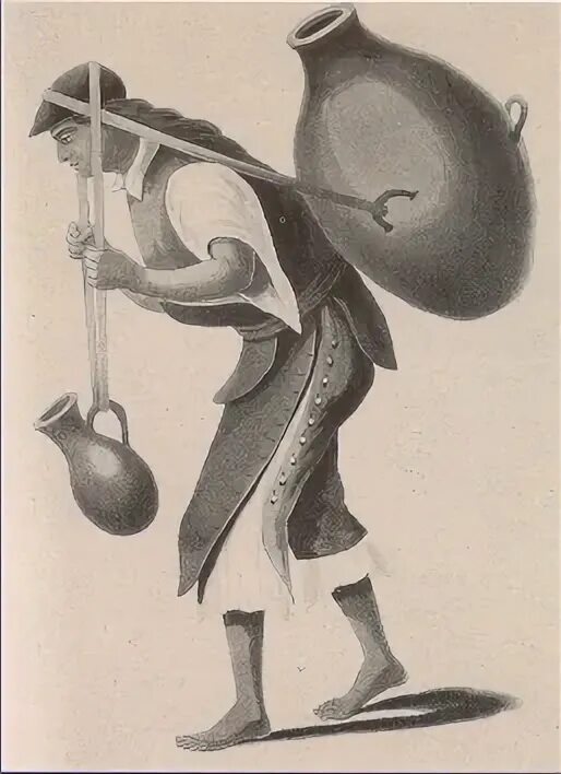 Водонос профессия. Сицилийский крестьянин. Старинные профессии водонос. Водонос рисунок. Водовоз профессия.