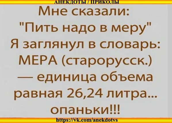 Мне сказали пить надо в меру я. Мне сказали пить надо в меру я заглянул в словарь мера. Мне сказали пить надо в меру прикол. Анька шутки. Песни все говорят что пить нельзя