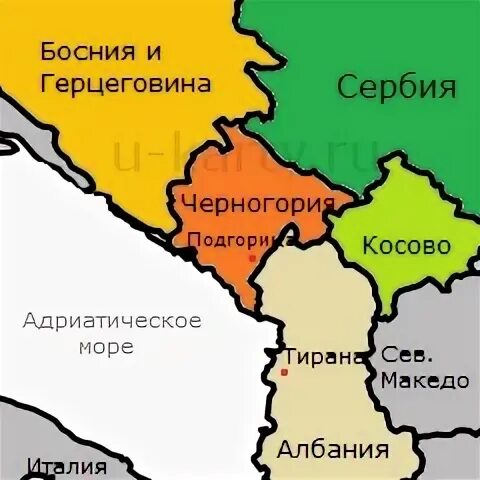 Соседка черногории 6 букв. Черногория соседние страны. соседи черногории. черногория границы на карте.