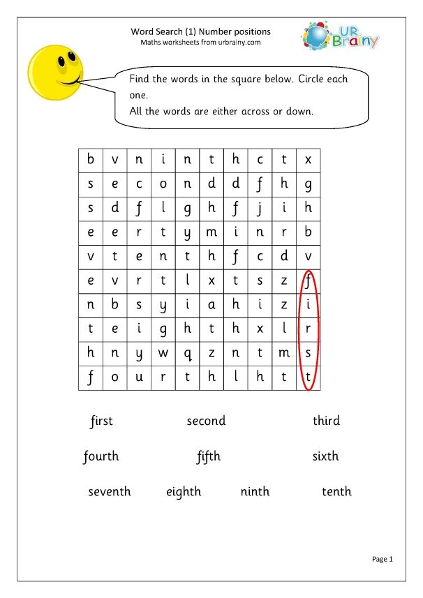 The words of the number one. Wordsearch порядковые числительные. числительные wordsearch. числительные на английском задания. числительные в английском языке word search.