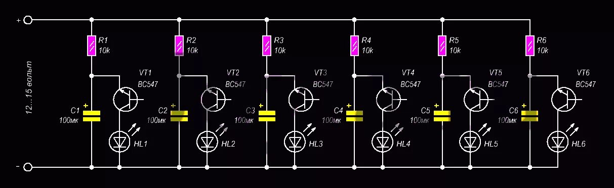 Мигание светодиода. Схема мигающего светодиода на 12 вольт. Схема мигалки на светодиодах 12 вольт. Мигалка на транзисторе 2н5551. Мигающий светодиод на транзисторе кт315.
