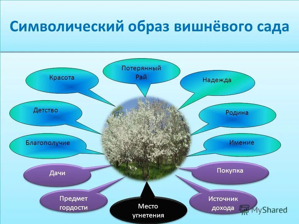 Вишневый сад система уроков в 10 классе. Кластер вишневый сад Чехов. Символический образ вишневого сада. Кластер система образов в Вишневом саде. Система образов вишневый сад.