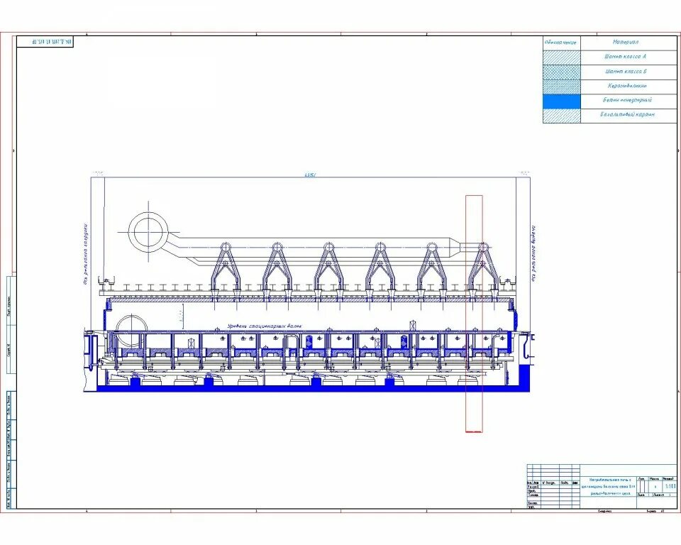 Нагревательная печь с шагающими балками ПШБ. Нагревательная печь с шагающими балками ТЭСЦ 3. Чертеж термической печи стана 3000. Стан 2000 нагревательная печь чертеж.