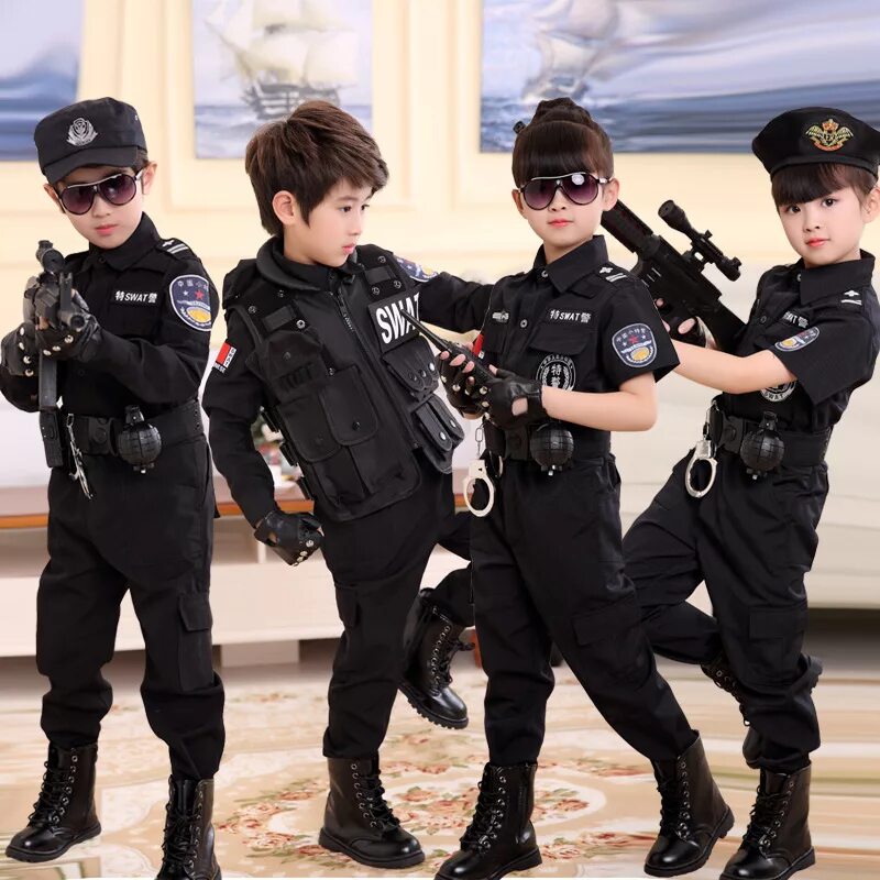 Дети спецназовцы. Детская Полицейская форма. Костюм спецназа для детей. Одежда спецназа для детей. Костюм полицейского для детей.