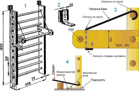 Шведская стенка чертеж