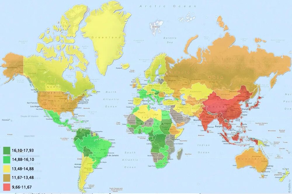 Каждой страной членом. Средний размер члена в мире карта. Карта размера пенисов в мире.