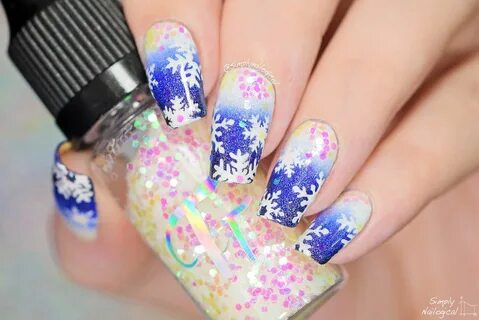 Ногти яркие зимние