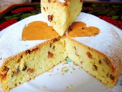 С изюмом пирог с молоком