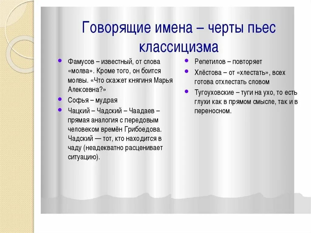 Конфликт между чацким и фамусовым