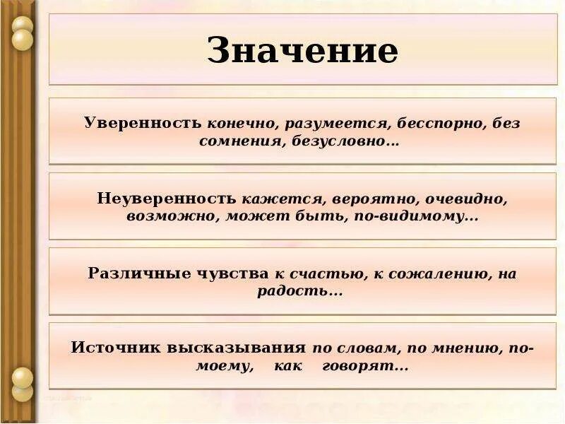 Значения обращений. Что обозначает обращение. Очевидно значение вводного слова. Слова уверенности.