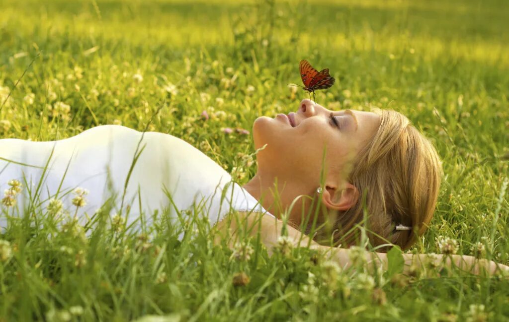 Lying grass. Lying grass