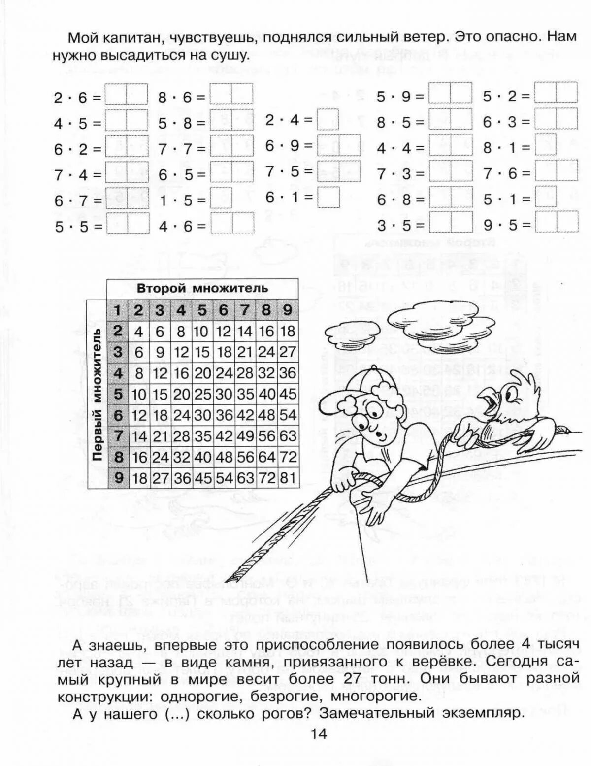 Карточки по математике 2 класс таблица умножения