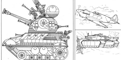 раскраска военная техника