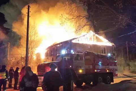 Пожар в городе