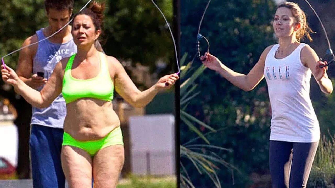 скакалка девушки на море. после прыжков на скакалке. прыжки для похудения. прыжки на скакалке до и после. руки до и после похудения.