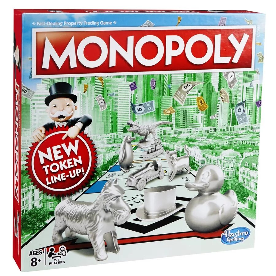 Классическая Монополия. Обновленная (c1009). Настольная игра "Монополия классическая" c1009 /Hasbro/. Настольная игра Hasbro Monopoly. Монополия классика Monopoly c1009.