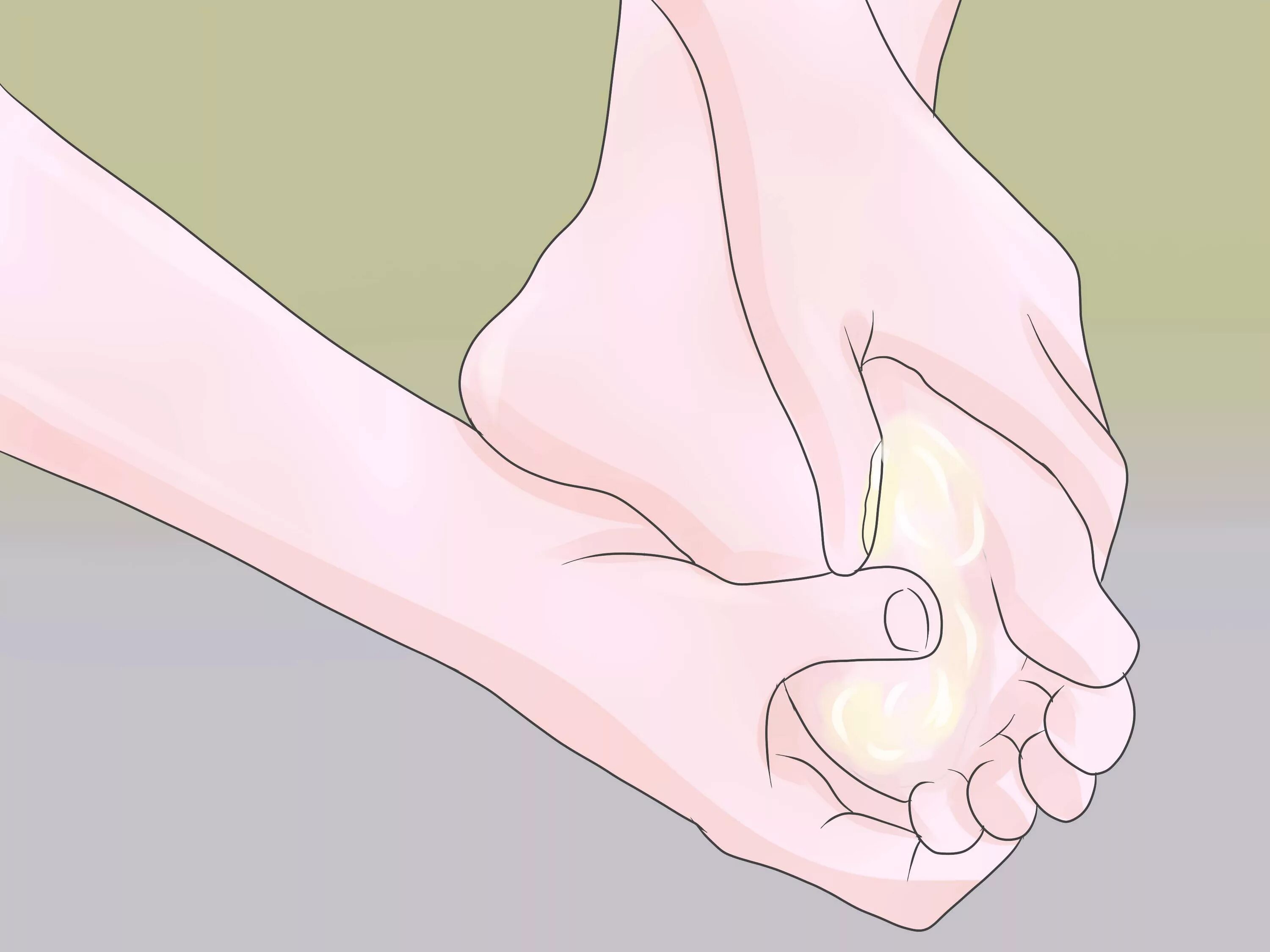 Rubbing feet. Массаж WIKIHOW.